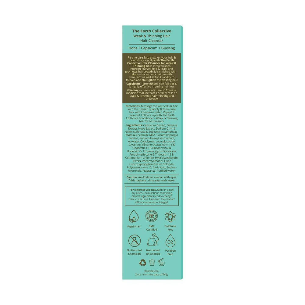 The Earth Collective Hair Cleanser - Weak & Thinning Hair - Distacart