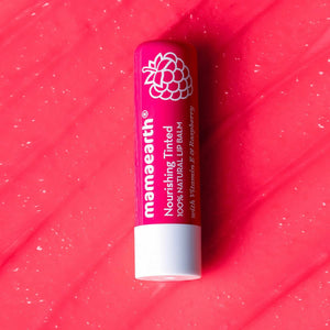 Mamaearth Vitamin E and Raspberry Tinted 100% Natural Lip Balm - Distacart