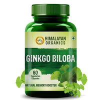Thumbnail for Organics Ginkgo Biloba, Natural Memory Booster: 60 Vegetarian Capsules