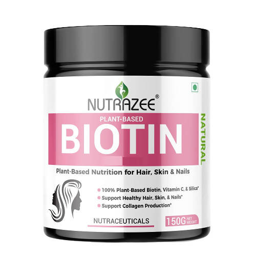 Nutrazee Plant Based Biotin Supplement 10000+ MCG - Distacart
