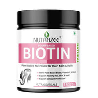 Thumbnail for Nutrazee Plant Based Biotin Supplement 10000+ MCG - Distacart
