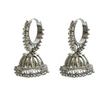 Thumbnail for Mominos Fashion Johar Kamal Oxidised Silver-Plated Brass Finish Ghungroo Necklace with Earrings For Women - Distacart