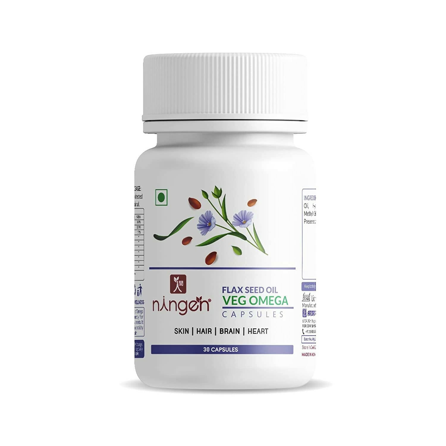 Ningen Flax Seed Oil Capsules - Distacart