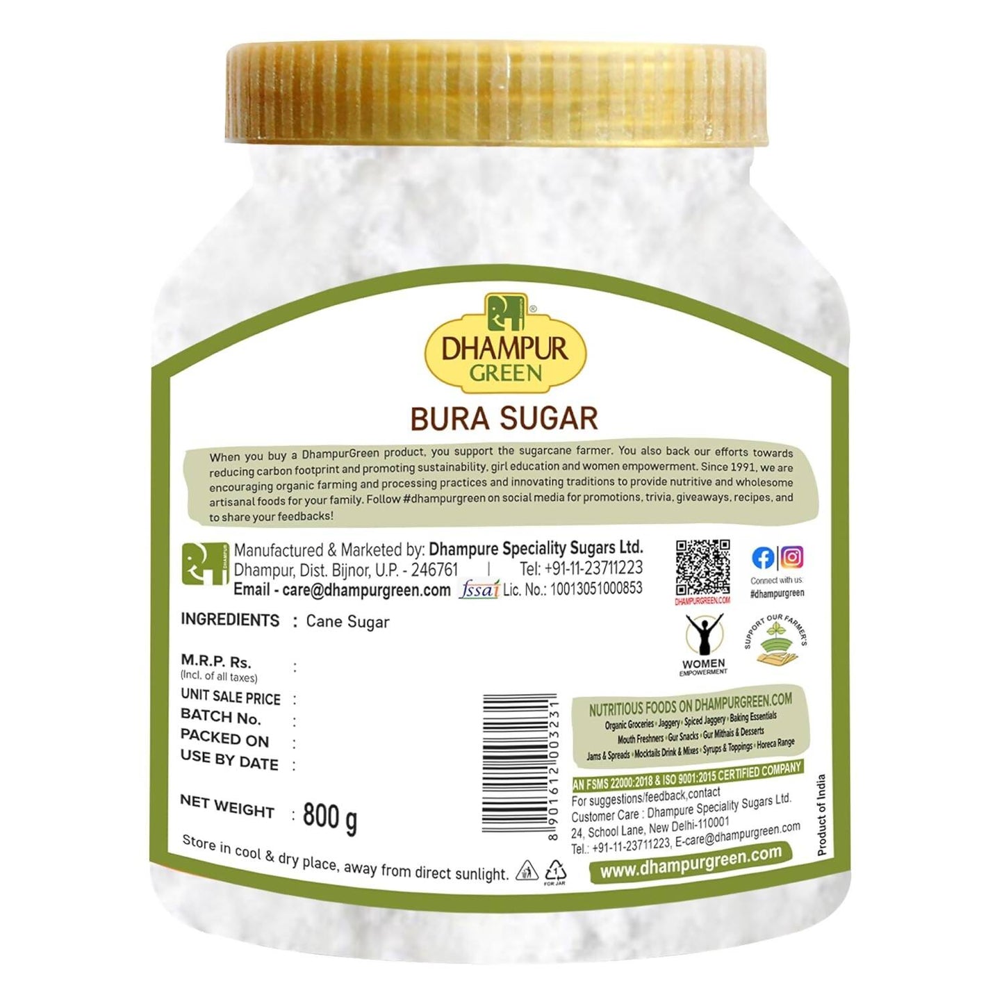 Dhampur Green Bura Sugar - Distacart