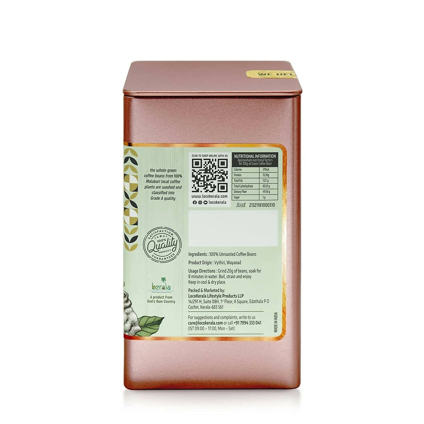 LocoKerala Green Malabari Reserve Unroasted Green Coffee Bean - Distacart
