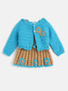 ChutPut Hand knitted BlueBerry Wool Dress - Blue - Distacart