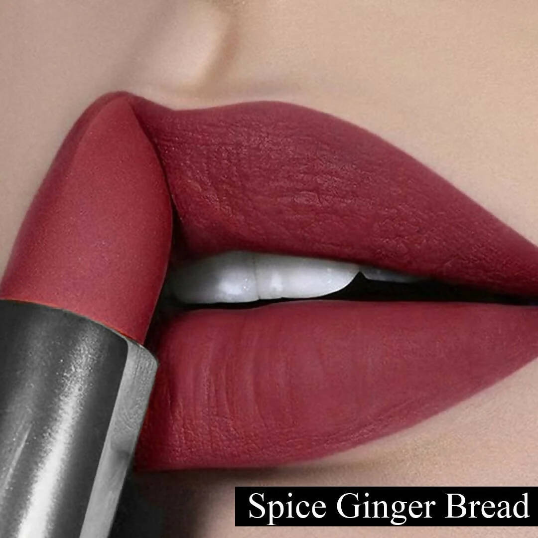 FLiCKA Wear Me Everywhere Creamy Matte Lipstick Spice Ginger Bread - Brown - Distacart