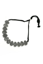 Thumbnail for Mominos Fashion Johar Kamal Oxidised Silver-Plated Brass Finish Choker For Women - Distacart