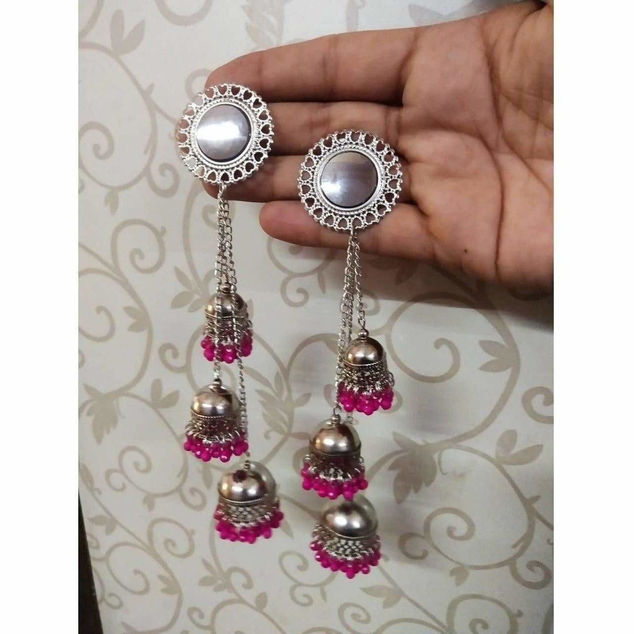 Latest designer Earring jhumka for women Color-Purple