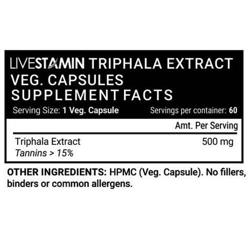 Livestamin Triphala Extract Capsules - Distacart