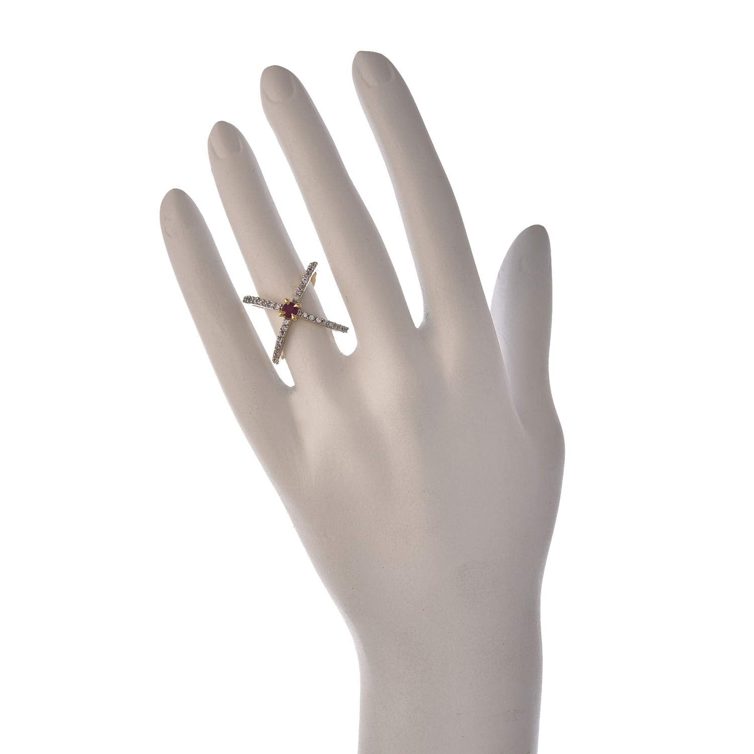 Gold-Plated Alloy Traditional Red Green Ring - The Pari - Distacart