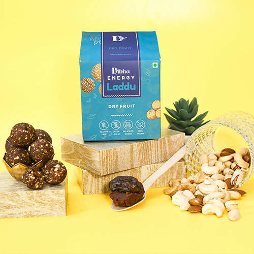 Dibha Dry Fruits Laddu (Vegan, Sugar-Free, Gluten-Free, 100% Natural) - Distacart
