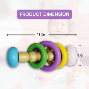 Matoyi Classic Wooden Dumbbell Rattle For Babies - Distacart