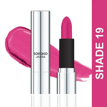 Flicka Tomato Pink Matte Finish Lipstick Shade 19 - Distacart