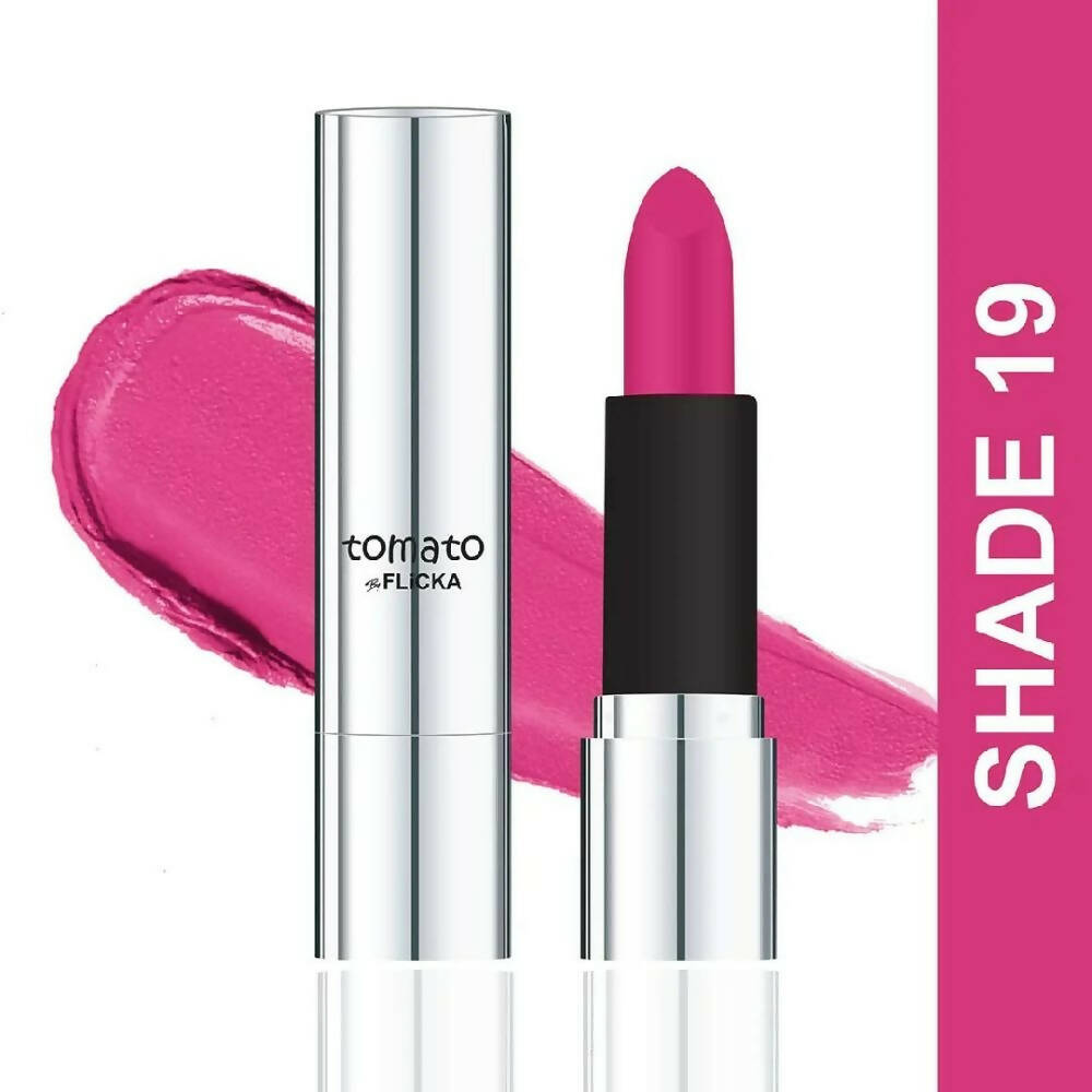 Flicka Tomato Pink Matte Finish Lipstick Shade 19 - Distacart