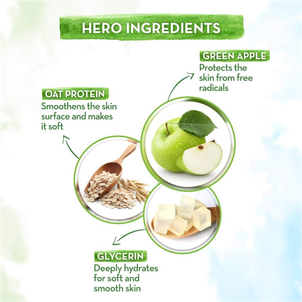 Mamaearth Agent Apple Body Wash for Kids with Apple & Oat Protein Hero Ingredients