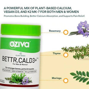 OZiva Plant Based Bettr.CalD3+ Capsules For Men And Women