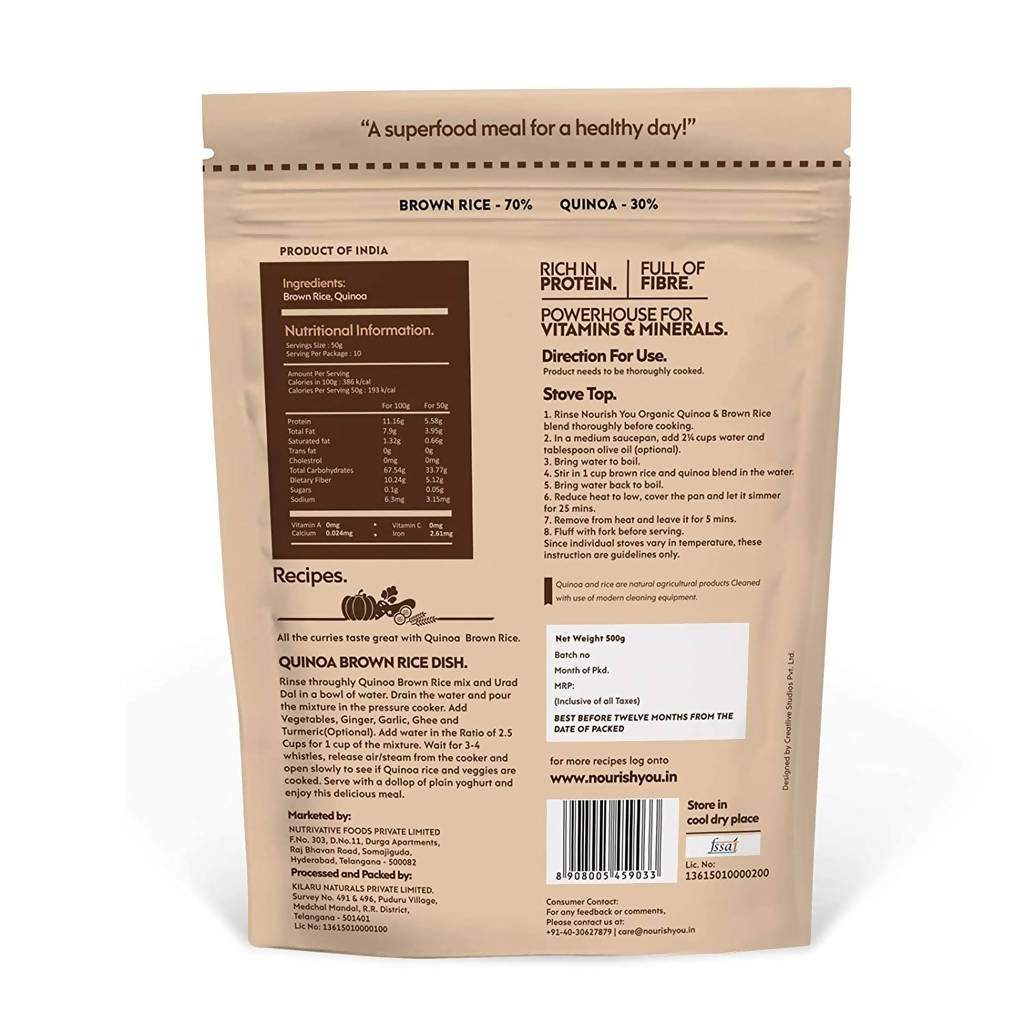 Nourish You Organic Quinoa With Brown Rice Mix