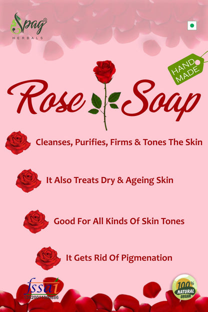 Spag Herbals Rose French Pink Clay Handmade Soap - Distacart