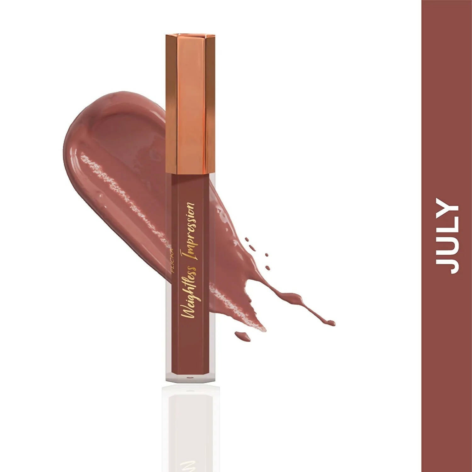 FLiCKA Weightless Impression 07 July - Nude Matte Finish Liquid Lipstick - Distacart