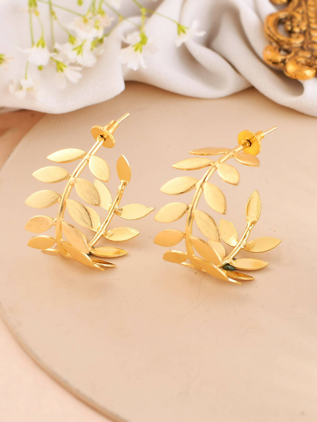 VOJ Women Gold Color stainless steel Earrings - Distacart