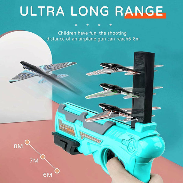Sardar Ji Ki Dukan Airplane Launcher Gun Toy For Kids, Outdoor Gun Toy Shooting Continuous Flying Launcher For Kids Multicolor, 1 Pcs) - Distacart