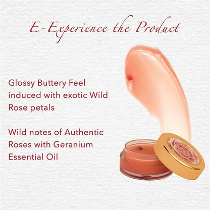 Khadi Essentials Wild Rose Lip Balm with Shea Butter & Essential Oils - Distacart