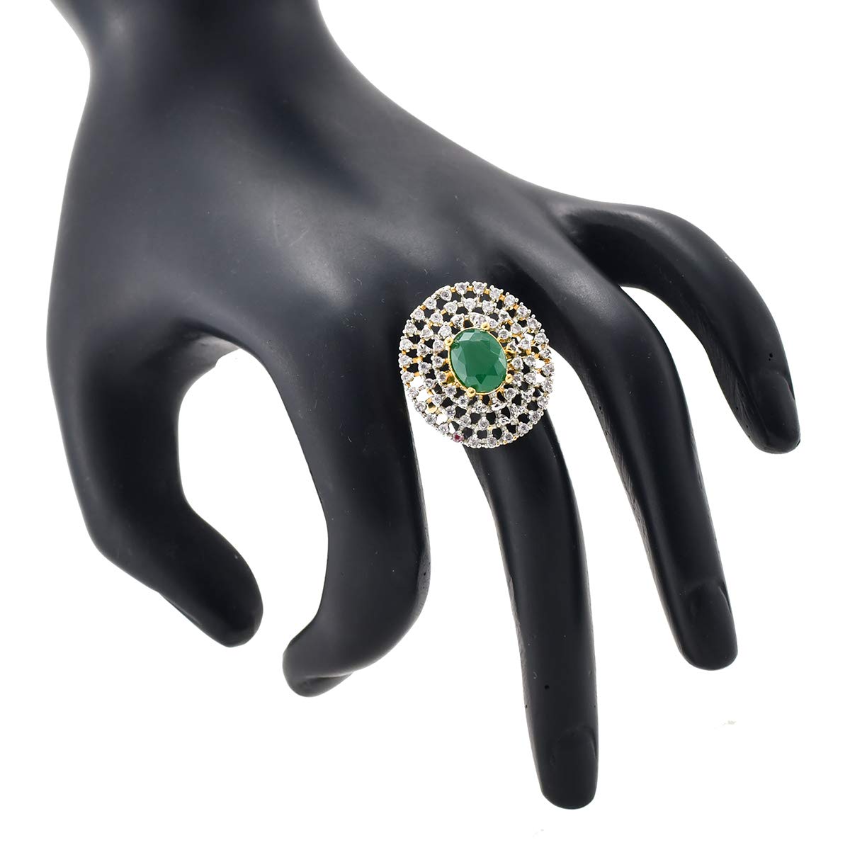 Gold-Plated Alloy Ethnic Designer Cocktail Ring - The Pari - Distacart