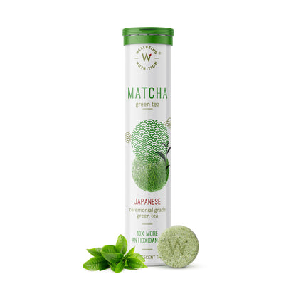 Wellbeing Nutrition Japanese Ceremonial Matcha Green Tea Effervescent Tablets - Distacart