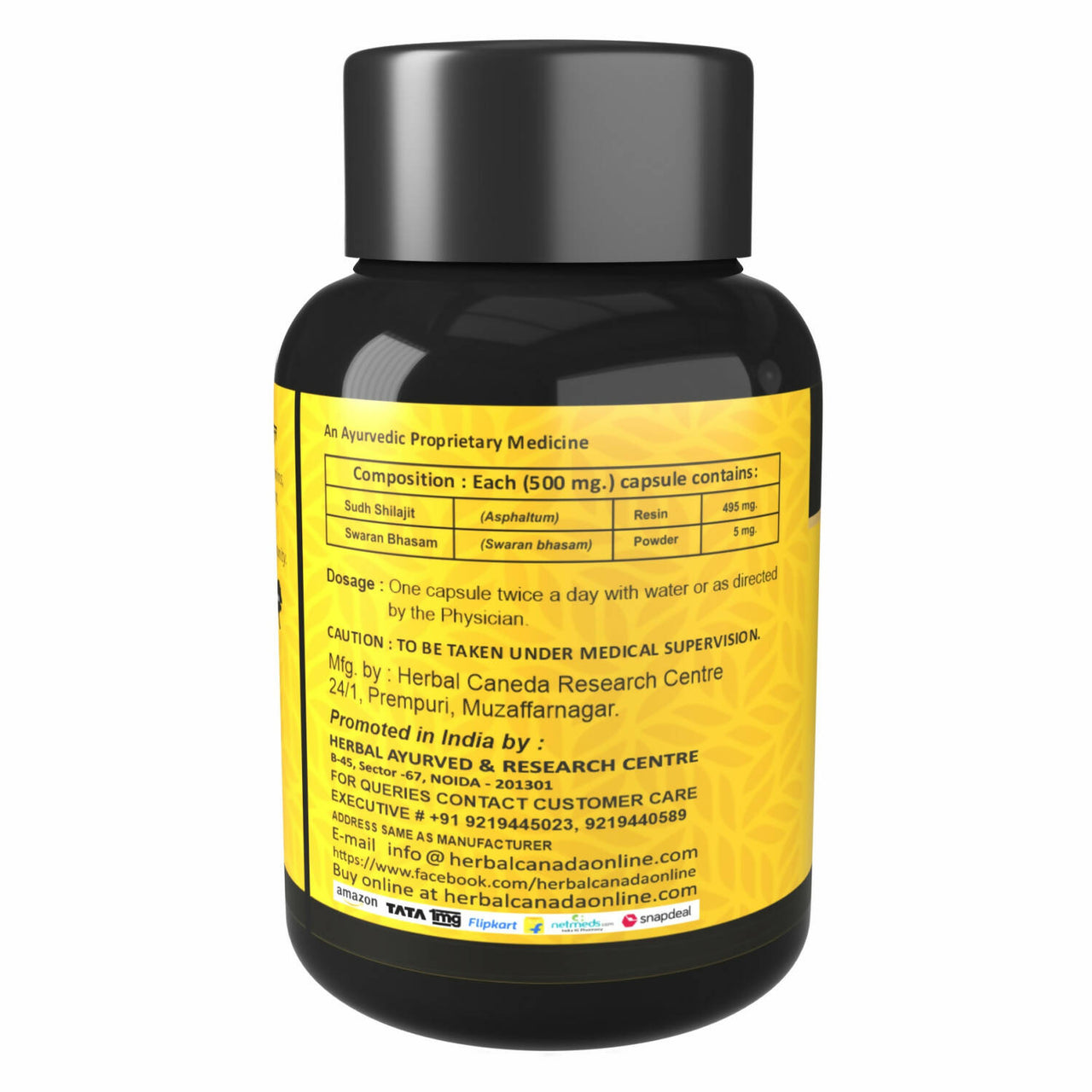 Herbal Canada Pure Gold SJ Capsules - Distacart