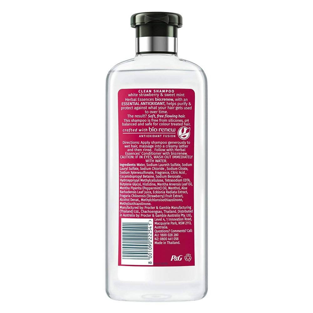 Herbal Essences Clean White Strawberry & Sweet Mint Shampoo Crafted With Bio: renew Antioxidant, Aloe, Sea kelp