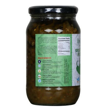 Indyo Organics Green Chilli Pickle - Distacart