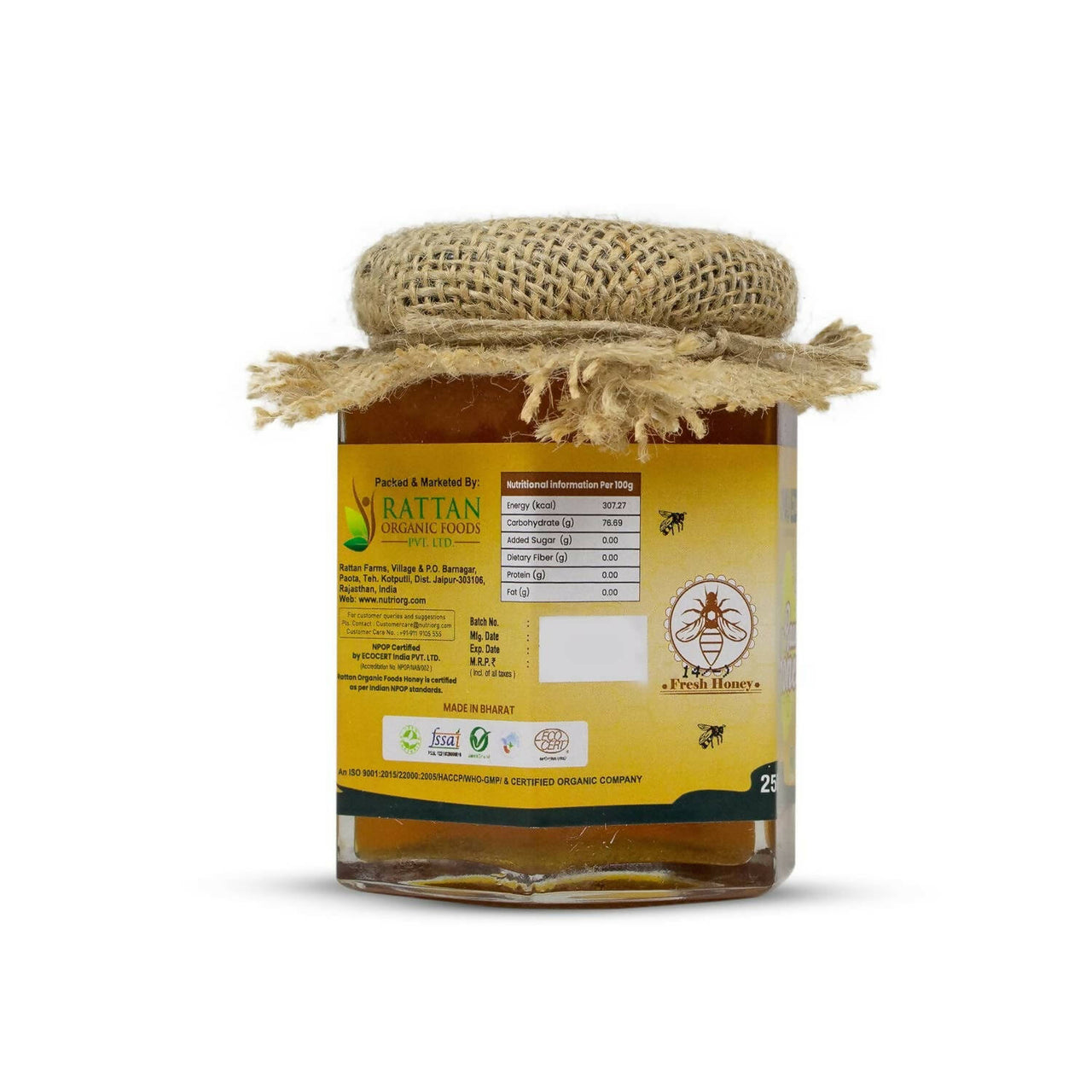 Upaveda Certified Organic Raw Honey - Distacart