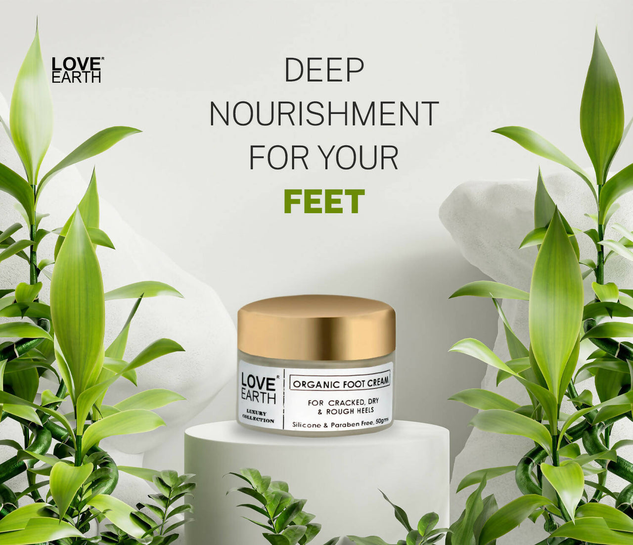 Love Earth Organic Foot Cream For Cracked & Dry Heels - Distacart