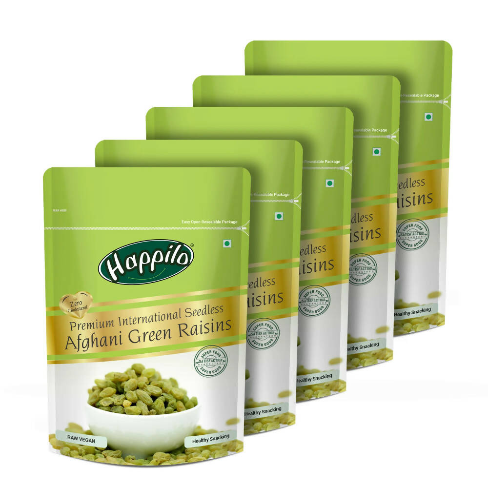 Happilo Premium seedless Afghani Green Raisins - Distacart