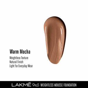 Lakme 9To5 Weightless Mousse Foundation - Warm Mocha - Distacart