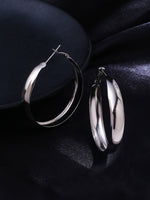 Thumbnail for NVR Women Silver Plated Hoop Earrings - Distacart