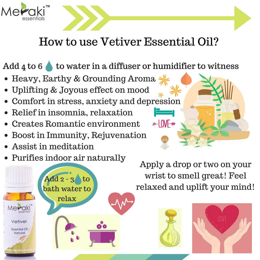 Meraki Essentials Vetiver Essential Oil - Distacart