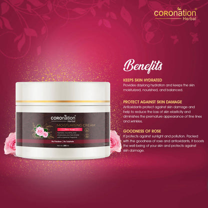 Coronation Herbal Pink Rose Moisturizing Cream - Distacart