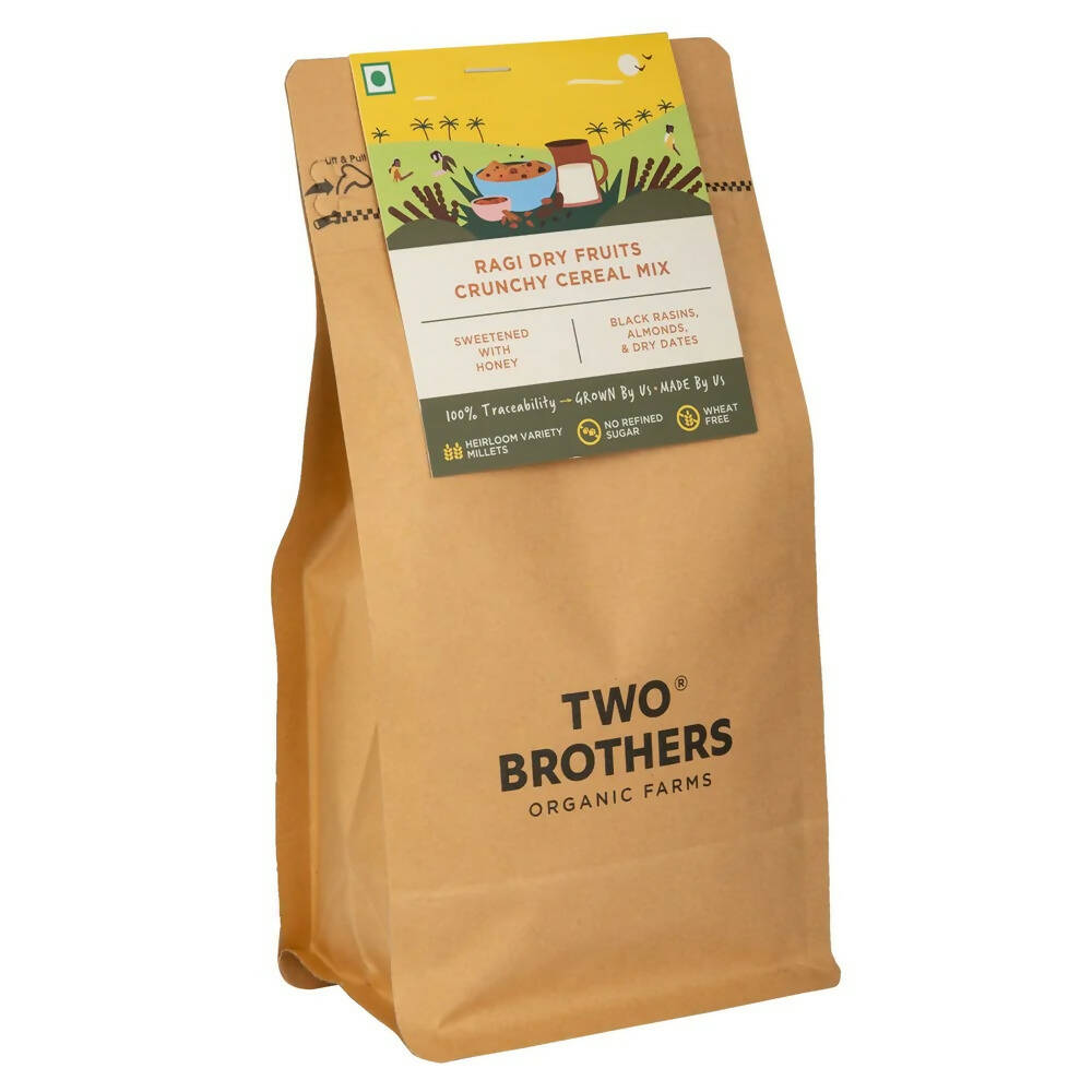 Two Brothers Organic Farms Ragi Almond Crunchy Cereal Mix - Distacart