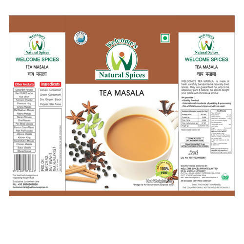 Welcome’s Natural Spices Tea Masala Powder - Distacart