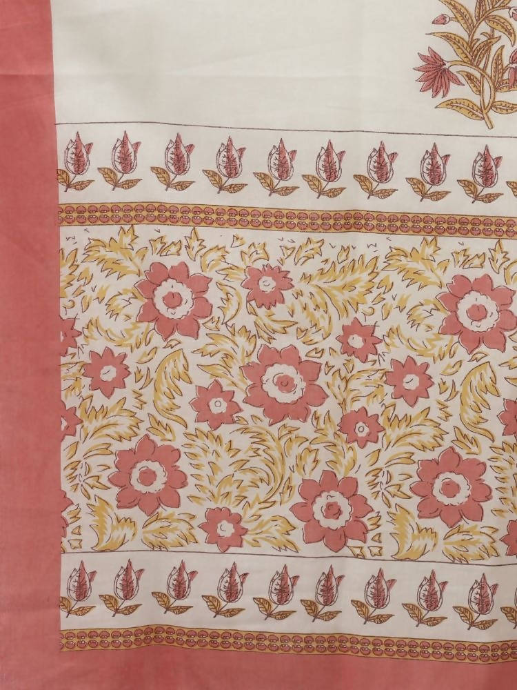 Yufta Women Pink Ethnic Motifs Embroidered Kurta with Palazzo & Dupatta