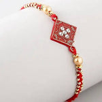 Thumbnail for Sleek American Diamond Rakhi And Cashew Jar - Distacart