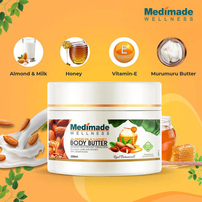 Medimade Wellness Almond Milk & Honey Body Butter - Distacart