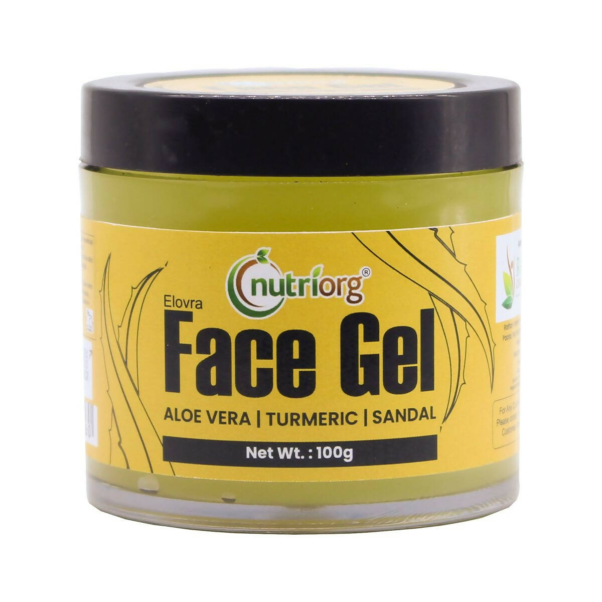 Nutriorg Aloevera Face Gel with sandal & Turmeric - Distacart