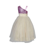 Thumbnail for Asmaani Baby Girl's Beige Color Satin A-Line Maxi Full Length Dress (AS-DRESS_22017) - Distacart