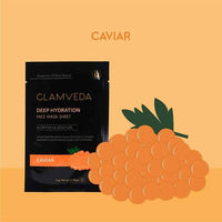 Thumbnail for Glamveda Caviar Rejuvenate & Protecting Sheet Mask Pack