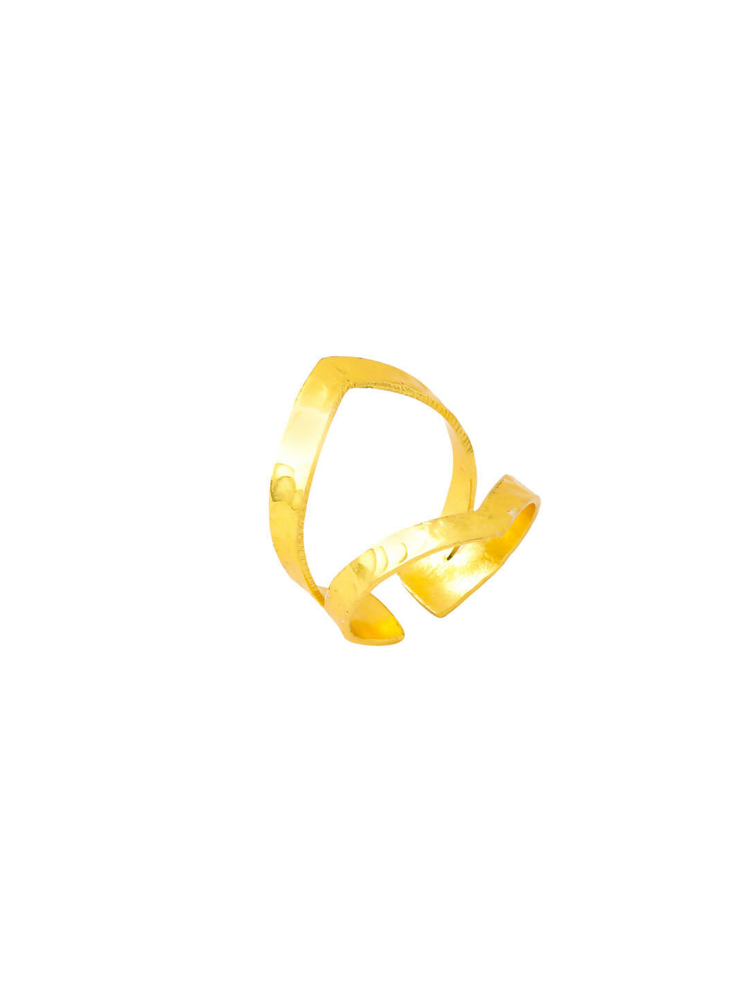 NVR Women Gold Plated Adjustable Finger Ring - Distacart