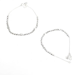 Tehzeeb Creations Silver Plated Anklet For Girls