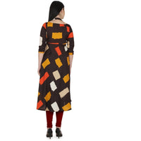 Thumbnail for Kanoor Women's Multicolour A line Round neck kurti